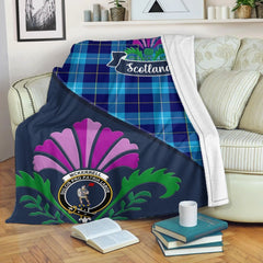 McKerrell Tartan Crest Premium Blanket - Thistle Style