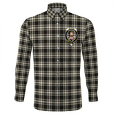 Menzies Black & White Ancient Tartan Long Sleeve Button Shirt