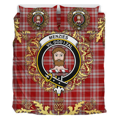 Menzies 02 Tartan Crest Bedding Set - Golden Thistle Style