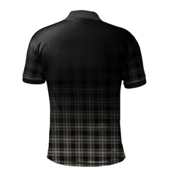 Menzies Black _ White Ancient Tartan Polo Shirt - Alba Celtic Style