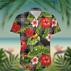 Moffat Tartan Hawaiian Shirt Hibiscus, Coconut, Parrot, Pineapple - Tropical Garden Shirt