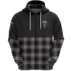 Moffat Modern Clan Half Of Tartan Zipper Hoodie