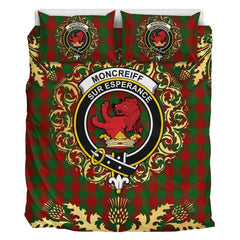 Moncrieff 02 Tartan Crest Bedding Set - Golden Thistle Style