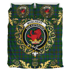 Moncrieff of Atholl Tartan Crest Bedding Set - Golden Thistle Style