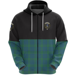 Montgomery Ancient Clan Half Of Tartan Zipper Hoodie