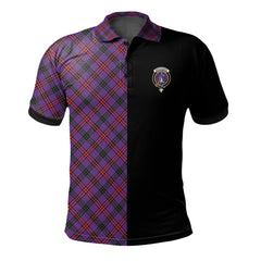 Montgomery Modern Tartan Polo Shirt Half of Me - Cross Style