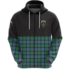 Morrison Ancient Clan Half Of Tartan Zipper Hoodie