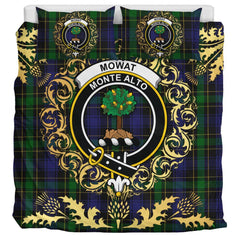 Mowat Originaux Tartan Crest Bedding Set - Golden Thistle Style