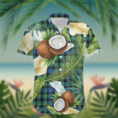 Mowat (of Inglistoun) Tartan Hawaiian Shirt Hibiscus, Coconut, Parrot, Pineapple - Tropical Garden Shirt