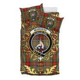 Muirhead 01 Tartan Crest Bedding Set - Golden Thistle Style