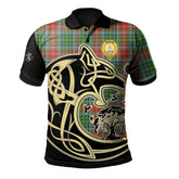Muirhead Tartan Polo Shirt Viking Wolf