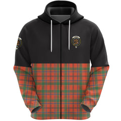 Munro Ancient Clan Half Of Tartan Zipper Hoodie