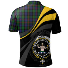 Murray of Atholl Tartan Polo Shirt - Royal Coat Of Arms Style