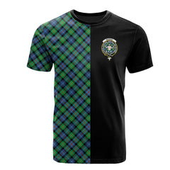 Murray of Atholl Ancient Tartan T-Shirt Half of Me - Cross Style