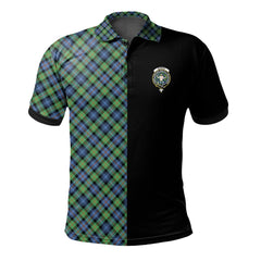 Murray of Atholl Ancient Tartan Polo Shirt Half of Me - Cross Style