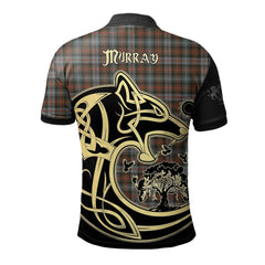 Murray of Atholl Weathered Tartan Polo Shirt Viking Wolf