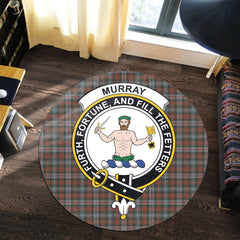 Murray of Atholl Weathered Tartan Crest Round Rug