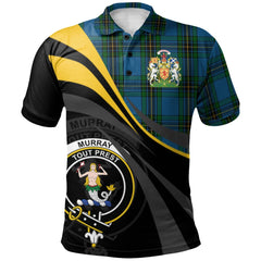 Murray of Elibank Tartan Polo Shirt - Royal Coat Of Arms Style