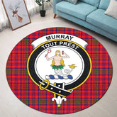 Murray of Tulloch Modern Tartan Crest Round Rug