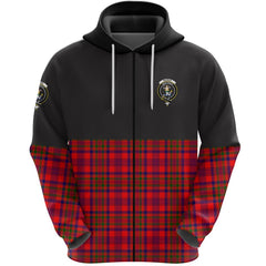 Murray of Tulloch Modern Clan Half Of Tartan Zipper Hoodie