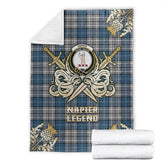 Napier Modern Tartan Gold Courage Symbol Blanket