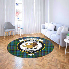 Newlands of Lauriston Tartan Crest Round Rug