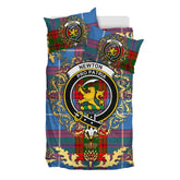 Newton Tartan Crest Bedding Set - Golden Thistle Style