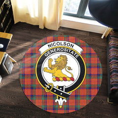 Nicolson Ancient Tartan Crest Round Rug