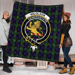 Nicolson Green Hunting Tartan Quilt
