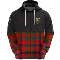 Nicolson Modern Clan Half Of Tartan Zipper Hoodie