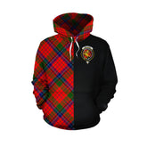 Nicolson Modern Tartan Hoodie Half of Me - Cross Style