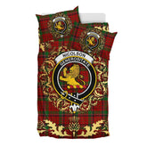 Nicolson (MacNicol) 03 Tartan Crest Bedding Set - Golden Thistle Style