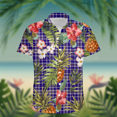 Ochterlony Tartan Hawaiian Shirt Hibiscus, Coconut, Parrot, Pineapple - Tropical Garden Shirt