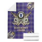 Ochterlony Tartan Gold Courage Symbol Blanket