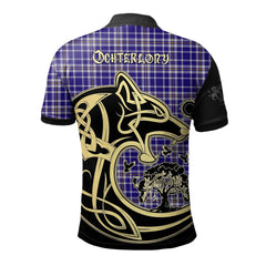 Ochterlony Tartan Polo Shirt Viking Wolf