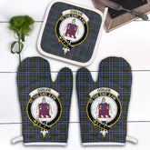 Ogilvie Hunting Modern Tartan Crest Oven Mitt And Pot Holder (2 Oven Mitts + 1 Pot Holder)