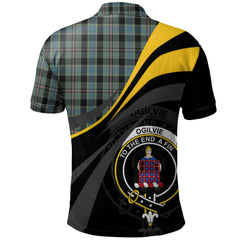Ogilvie (Ogilvy) Hunting Tartan Polo Shirt - Royal Coat Of Arms Style