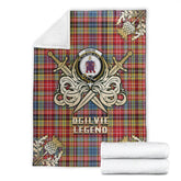 Ogilvie of Airlie Ancient Tartan Gold Courage Symbol Blanket