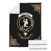 Pennycook Crest Tartan Premium Blanket Black