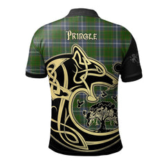 Pringle Tartan Polo Shirt Viking Wolf