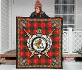 MacFie Tartan Crest Premium Quilt - Celtic Thistle Style