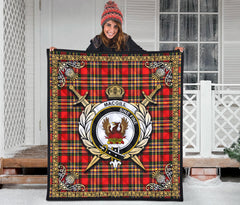 MacGill Modern Tartan Crest Premium Quilt - Celtic Thistle Style