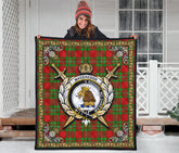 MacGregor Modern Tartan Crest Premium Quilt - Celtic Thistle Style