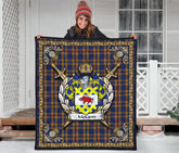 McCann Tartan Crest Premium Quilt - Celtic Thistle Style