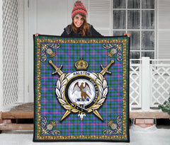 Ralston Tartan Crest Premium Quilt - Celtic Thistle Style