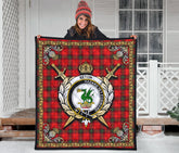 Seton Modern Tartan Crest Premium Quilt - Celtic Thistle Style