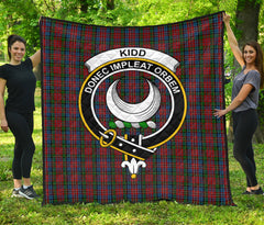 Kidd Family Tartan Crest Quilt