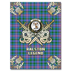 Ralston Tartan Gold Courage Symbol Blanket