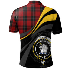 Ramsay Red Tartan Polo Shirt - Royal Coat Of Arms Style