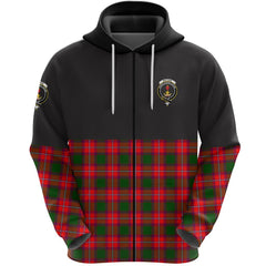 Rattray Modern Clan Half Of Tartan Zipper Hoodie